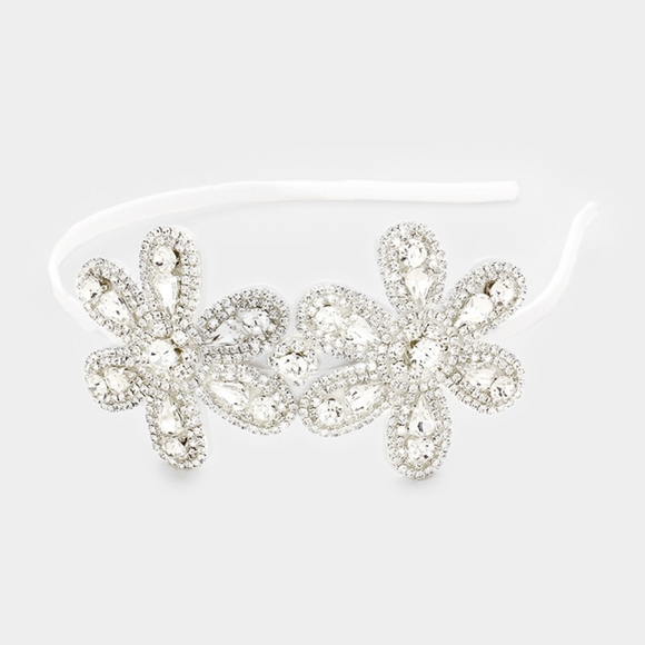 David's Bridal Accessories - SOLD! NWT Bridal Crystal Flower Headband Headpiec